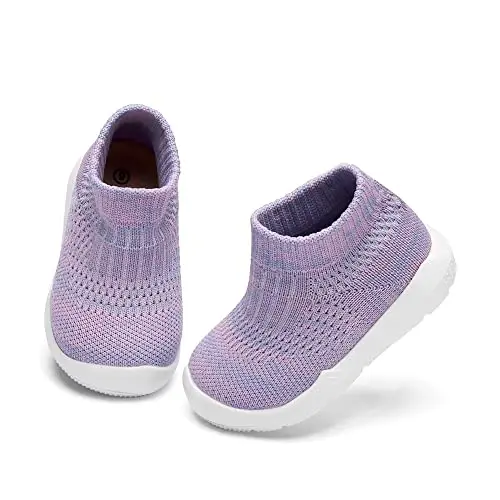 Engtoy Baby Shoes & Socks - Non-Slip Breathable Slippers with Soft Rubber Sole - Baby Boys & Girls Slip On Sneakers - 3