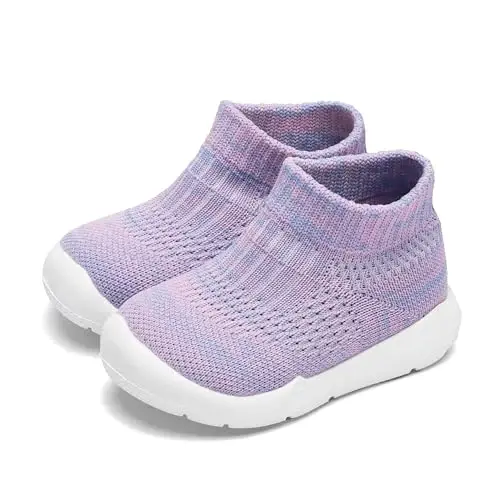 Engtoy Baby Shoes & Socks - Non-Slip Breathable Slippers with Soft Rubber Sole - Baby Boys & Girls Slip On Sneakers - 5