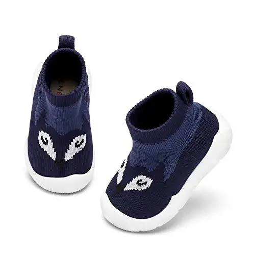 Engtoy Baby Shoes & Socks - Non-Slip Breathable Slippers with Soft Rubber Sole - Baby Boys & Girls Slip On Sneakers - 1