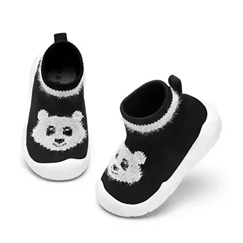 Engtoy Baby Shoes & Socks - Non-Slip Breathable Slippers with Soft Rubber Sole - Baby Boys & Girls Slip On Sneakers 