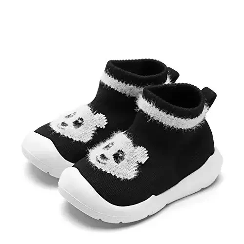 Engtoy Baby Shoes & Socks - Non-Slip Breathable Slippers with Soft Rubber Sole - Baby Boys & Girls Slip On Sneakers - 4