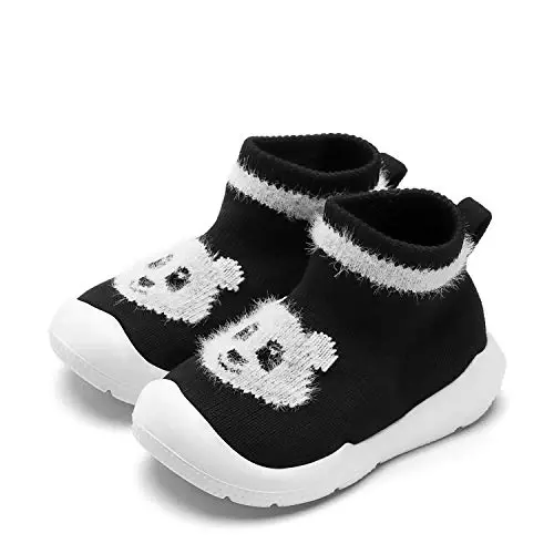 Engtoy Baby Shoes & Socks - Non-Slip Breathable Slippers with Soft Rubber Sole - Baby Boys & Girls Slip On Sneakers - 4