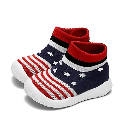 Engtoy Baby Shoes & Socks - Non-Slip Breathable Slippers with Soft Rubber Sole - Baby Boys & Girls Slip On Sneakers - ENGTOY