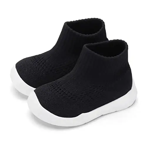 Engtoy Baby Shoes & Socks - Non-Slip Breathable Slippers with Soft Rubber Sole - Baby Boys & Girls Slip On Sneakers - 5