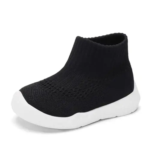 Engtoy Baby Shoes & Socks - Non-Slip Breathable Slippers with Soft Rubber Sole - Baby Boys & Girls Slip On Sneakers - 1