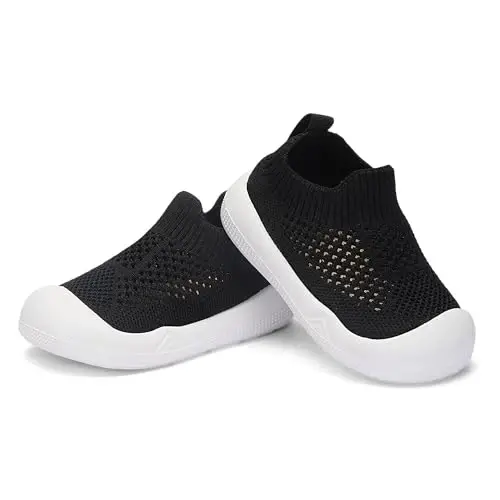 Engtoy Baby Shoes & Socks - Non-Slip Breathable Slippers with Soft Rubber Sole - Baby Boys & Girls Slip On Sneakers - 5