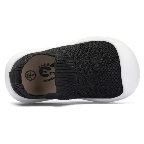 Engtoy Baby Shoes & Socks - Non-Slip Breathable Slippers with Soft Rubber Sole - Baby Boys & Girls Slip On Sneakers - 7