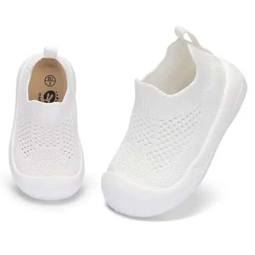 Engtoy Baby Shoes & Socks - Non-Slip Breathable Slippers with Soft Rubber Sole - Baby Boys & Girls Slip On Sneakers - 3