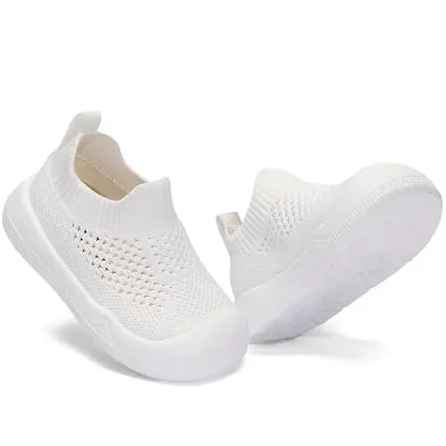 Engtoy Baby Shoes & Socks - Non-Slip Breathable Slippers with Soft Rubber Sole - Baby Boys & Girls Slip On Sneakers - 4