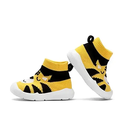 Engtoy Baby Shoes & Socks - Non-Slip Breathable Slippers with Soft Rubber Sole - Baby Boys & Girls Slip On Sneakers - 4