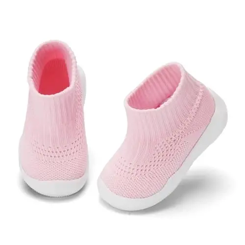 Engtoy Baby Shoes & Socks - Non-Slip Breathable Slippers with Soft Rubber Sole - Baby Boys & Girls Slip On Sneakers - 3
