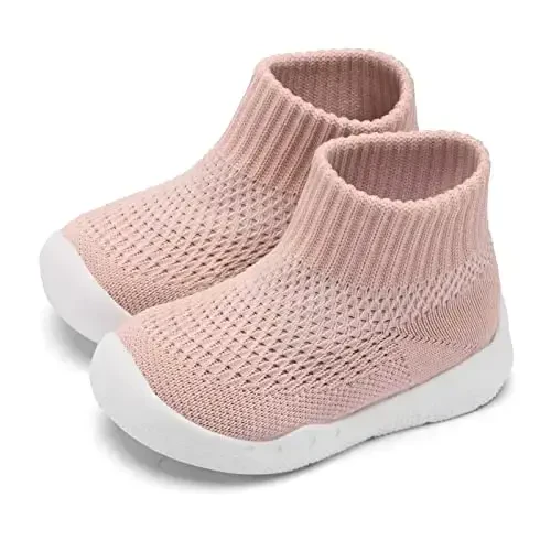 Engtoy Baby Shoes & Socks - Non-Slip Breathable Slippers with Soft Rubber Sole - Baby Boys & Girls Slip On Sneakers - 3