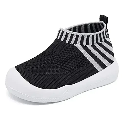 Engtoy Baby Shoes & Socks - Non-Slip Breathable Slippers with Soft Rubber Sole - Baby Boys & Girls Slip On Sneakers - 1