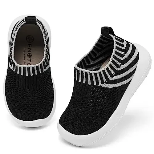 Engtoy Baby Shoes & Socks - Non-Slip Breathable Slippers with Soft Rubber Sole - Baby Boys & Girls Slip On Sneakers - 3