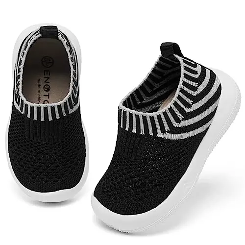 Engtoy Baby Shoes & Socks - Non-Slip Breathable Slippers with Soft Rubber Sole - Baby Boys & Girls Slip On Sneakers - 3