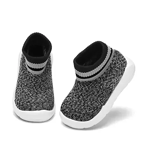 Engtoy Baby Shoes & Socks - Non-Slip Breathable Slippers with Soft Rubber Sole - Baby Boys & Girls Slip On Sneakers - 3