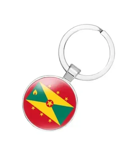 EnigmaGlow World Most Countries Flag Keyring Key Chain Zinc Alloy Keychains Daily Keychain Home Car Keys for Men Women 