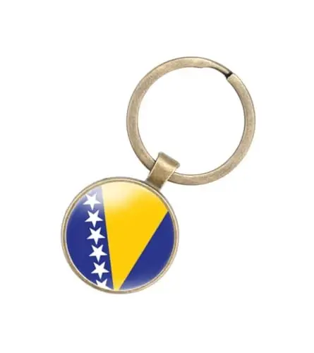EnigmaGlow World Most Countries Flag Keyring Key Chain Zinc Alloy Keychains Daily Keychain Home Car Keys for Men Women - 1