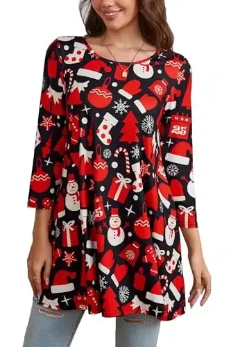 ENMAIN Ayollar uchun toplar 3/4 yengli, legginglar bilan kiyish uchun katta o'lchamdagi tunikalar, oqlangan kundalik keng bluzkalar, belbog'li keng futbolka S-5XL 