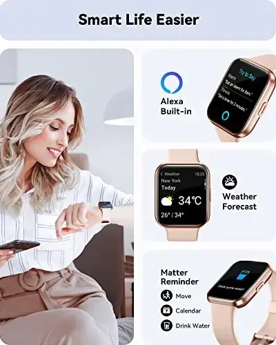 ENOMIR Smart Watch for Men Women(Answer/Make Call), Alexa Built-in,Fitness with Heart Rate SpO2 Sleep Monitor 100 Sports 5ATM Waterproof Activity Trackers and Smartwatches iOS&Android Phones - 3