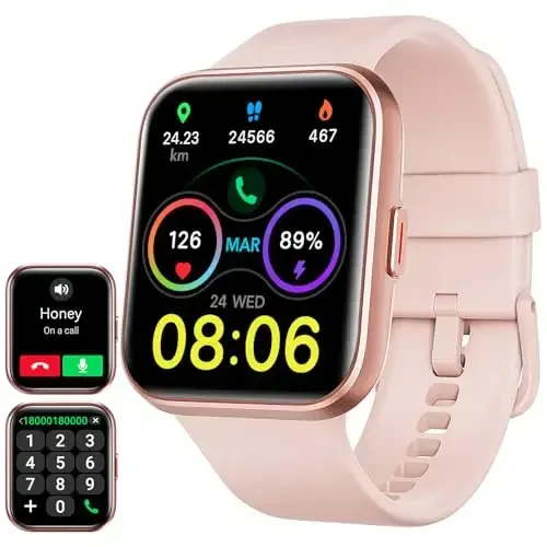 ENOMIR Smart Watch for Men Women(Answer/Make Call), Alexa Built-in,Fitness with Heart Rate SpO2 Sleep Monitor 100 Sports 5ATM Waterproof Activity Trackers and Smartwatches iOS&Android Phones - 1