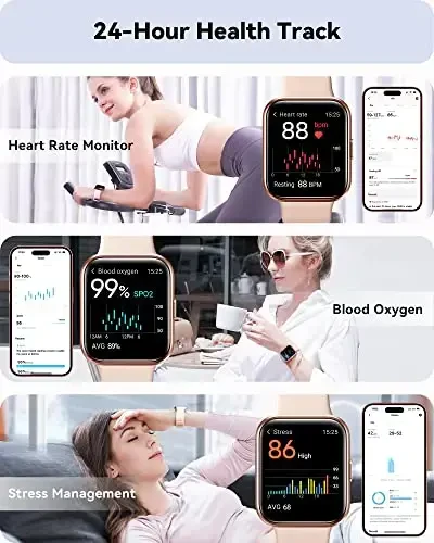 ENOMIR Smart Watch for Men Women(Answer/Make Call), Alexa Built-in,Fitness with Heart Rate SpO2 Sleep Monitor 100 Sports 5ATM Waterproof Activity Trackers and Smartwatches iOS&Android Phones - 4