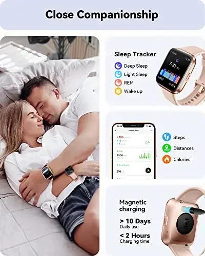 ENOMIR Smart Watch for Men Women(Answer/Make Call), Alexa Built-in,Fitness with Heart Rate SpO2 Sleep Monitor 100 Sports 5ATM Waterproof Activity Trackers and Smartwatches iOS&Android Phones - 6