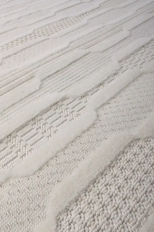 Enti Bonn 8801 Krem Iskandinav Halı Salon Halısı Kesme Halı Yolluk-Hali Sepeti SARE 8801 KREM HAV TOZ VERMEZ HALI - 3