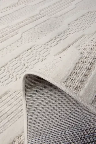 Enti Bonn 8801 Krem Skandinaviya Gilam Salon Gilami Kesma Gilam Yo'lak-Gilam Savati SARE 8801 KREM HAV TO'ZON BERMAYDI GILAM - 4