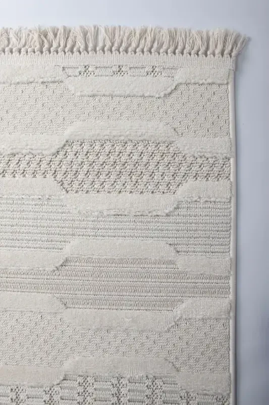 Enti Bonn 8801 Крем Скандинавский Ковер Салон Ковер Резка Ковер Дорожка-Корзина Ковров SARE 8801 КРЕМ HAV TOZ VERMEZ HALI - 5