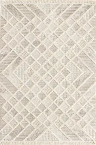 Enti Bonn 8802 Крем Скандинавский Ковер Салон Ковер Резка Ковер Прикроватный Коврик-Hali Sepeti SARE 8802 КРЕМ НЕ ОСТАВЛЯЮЩИЙ ПЫЛИ КОВЕР - 1