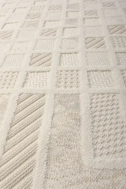 Enti Bonn 8802 Крем Скандинавский Ковер Салон Ковер Резка Ковер Прикроватный Коврик-Hali Sepeti SARE 8802 КРЕМ НЕ ОСТАВЛЯЮЩИЙ ПЫЛИ КОВЕР - 3