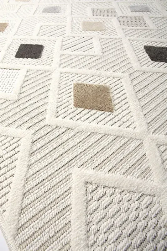 Enti Bonn 8804 Krem Iskandinav Hali Salon Halısı Kesme Halı Yolluk-Hali Sepeti SARE 8804 KREM HAV TOZ VERMEZ HALI - HALI SEPETI