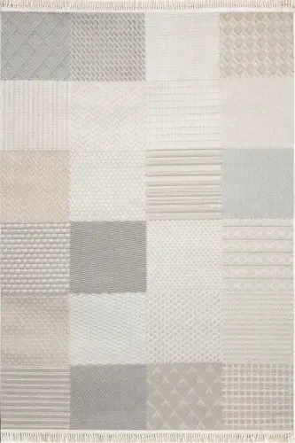 Enti Bonn 8806 Cream Scandinavian Carpet Living Room Carpet Cut Carpet Runner-Carpet Basket SARE 8806 CREAM DOES NOT SHED DUST CARPET - 1