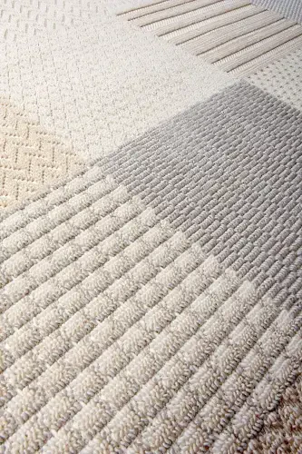 Enti Bonn 8806 Cream Scandinavian Carpet Living Room Carpet Cut Carpet Runner-Carpet Basket SARE 8806 CREAM DOES NOT SHED DUST CARPET - 3