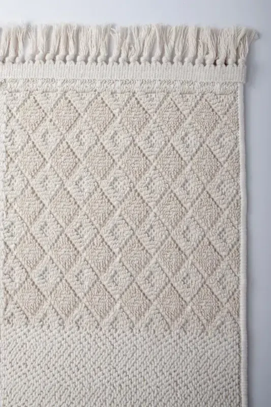 Enti Bonn 8806 Cream Scandinavian Carpet Living Room Carpet Cut Carpet Runner-Carpet Basket SARE 8806 CREAM DOES NOT SHED DUST CARPET - 5