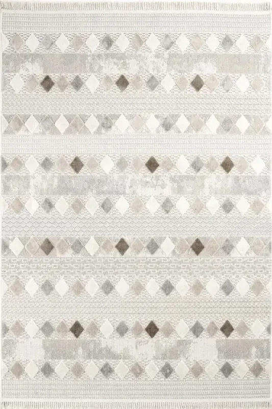 Enti Bonn 8807 Beige Scandinavian Carpet Living Room Carpet Cut Carpet Runner-Carpet Basket SARE 8807 BEIGE DOES NOT SHED CARPET - HALI SEPETI