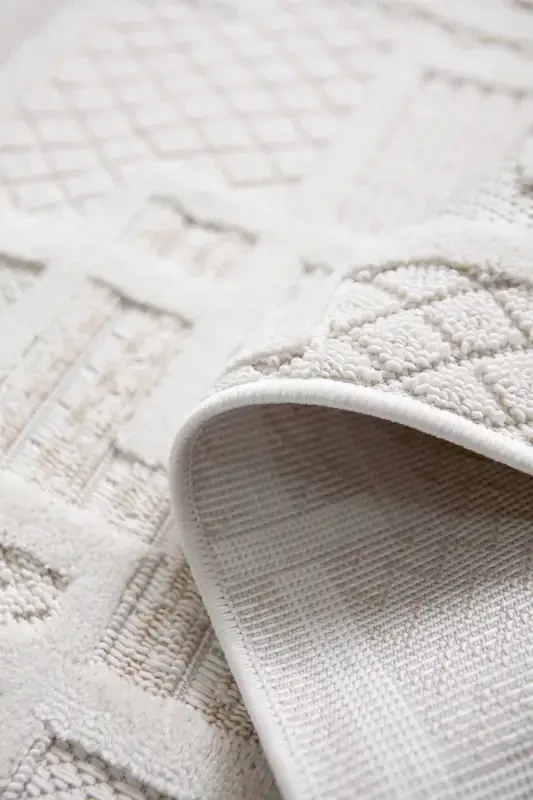 Enti Bonn 8808 Cream Scandinavian Carpet Living Room Carpet Cut Carpet Rug-Carpet Basket SARE 8808 CREAM DOES NOT SHED DUST CARPET - 4