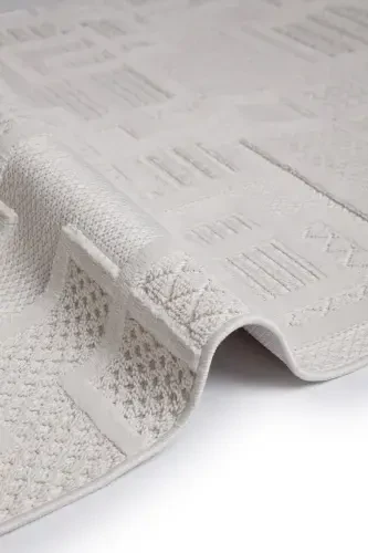 Enti Bonn 8808 Krem Skandinaviya Gilam Salon Gilami Kesma Gilam Yo'lak-Gilam Savati SARE 8808 KREM HAV TO'ZON BERMAYDIGAN GILAM - 5