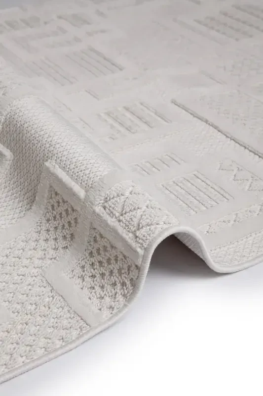 Enti Bonn 8808 Крем Скандинавский Ковер Салон Ковер Резка Ковер Дорожка-Ковер Корзина SARE 8808 КРЕМ НЕ ДАЮЩИЙ ПЫЛИ КОВЕР - 5