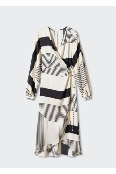 Envelope neck printed dress - 3