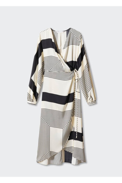 Envelope neck printed dress - 3