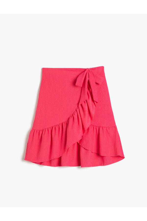 Envelope skirt, frilled and side-tied. - 1