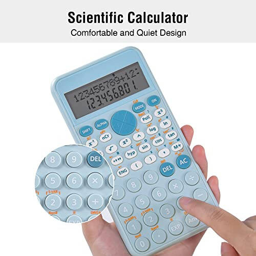 EooCoo 2-Line Standard Scientific Calculator, Cute Desk Accessories, Portable and Cute School Office Supplies, Suitable for Primary School to College Student Use - 2