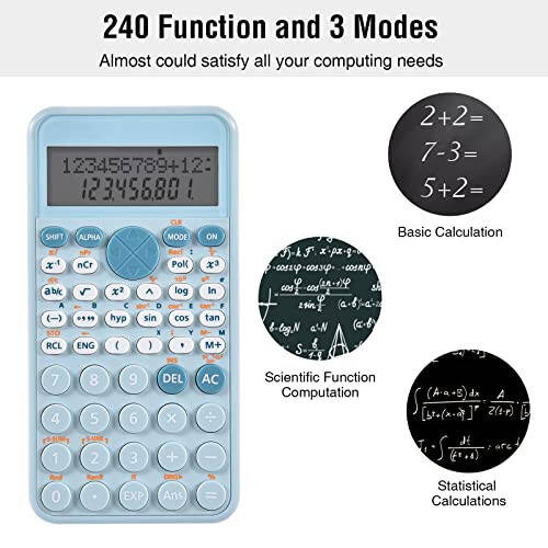 EooCoo 2-Line Standard Scientific Calculator, Cute Desk Accessories, Portable and Cute School Office Supplies, Suitable for Primary School to College Student Use - 4