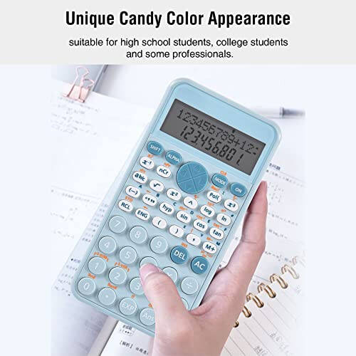 EooCoo 2-Line Standard Scientific Calculator, Cute Desk Accessories, Portable and Cute School Office Supplies, Suitable for Primary School to College Student Use - 6