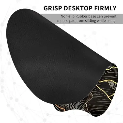 EooCoo Ergonomic Mouse Pad with Wrist Support, Mousepad with Memory Foam Wrist Rest and Non-Slip Base for Computer, Cafe, Home & Office, 9.64 x 8.26 in Office Desk Accessories - 4