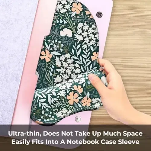 EooCoo Ergonomic Mouse Pad with Wrist Support, Mousepad with Memory Foam Wrist Rest and Non-Slip Base for Computer, Cafe, Home & Office, 9.64 x 8.26 in Office Desk Accessories - 5