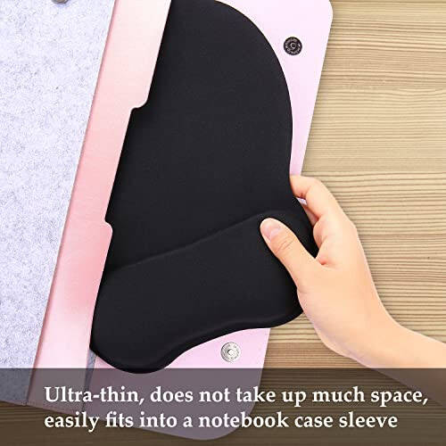 EooCoo Ergonomic Mouse Pad with Wrist Support, Mousepad with Memory Foam Wrist Rest and Non-Slip Base for Computer, Cafe, Home & Office, 9.64 x 8.26 in Office Desk Accessories - 10