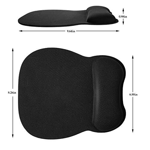 EooCoo Ergonomic Mouse Pad with Wrist Support, Mousepad with Memory Foam Wrist Rest and Non-Slip Base for Computer, Cafe, Home & Office, 9.64 x 8.26 in Office Desk Accessories - 3